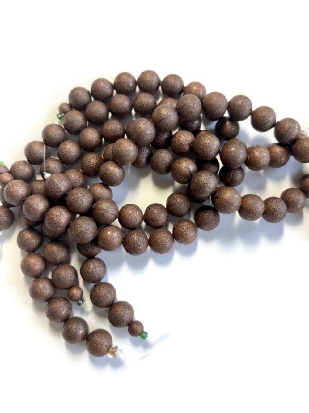 🔥$1 Clearance Dark Red Coppertone Stardust Hollow Round Beads 10mm (20)